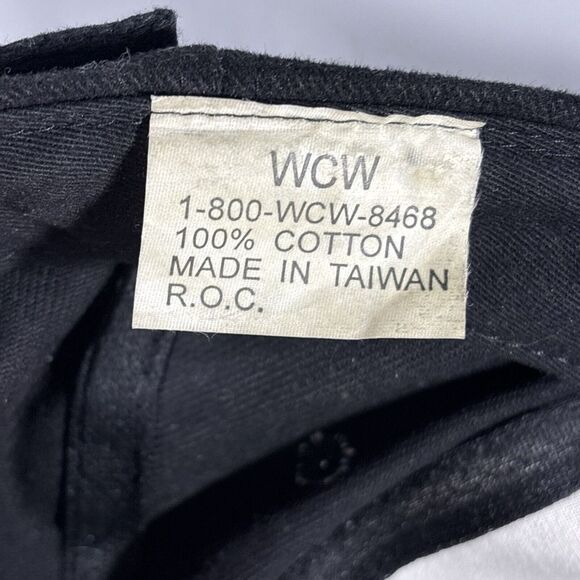 Vintage WCW World Championship Wrestling Embroidered Spellout Strapback Hat Cap - Picture 7 of 7